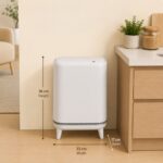 Narrow Press-Top Space-Saving Slim Design Trash Can - 12.5L
