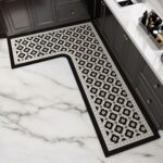 Homero Non-Slip L-Shaped Kitchen Rug with Rubber Backing