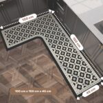 Homero Non-Slip L-Shaped Kitchen Rug with Rubber Backing