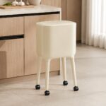 Nordic Style High Foot Push Lid Trash Can - 16L