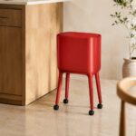 Nordic Style High Foot Push Lid Trash Can - 16L