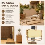 Homero Portable Outdoor Double Folding Chair Premium 600D Oxford Cloth Design
