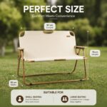 Homero Portable Outdoor Double Folding Chair Premium 600D Oxford Cloth Design