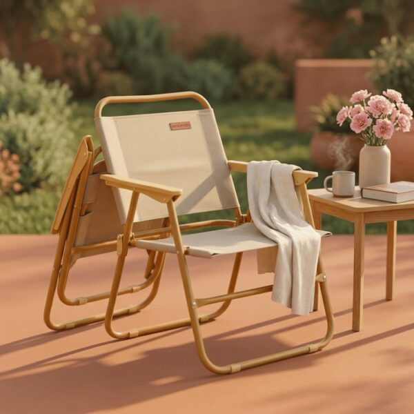 Homero Portable Outdoor Folding Comfortable Tall Back Support Chair
