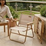 Homero Portable Outdoor Folding Comfortable Tall Back Support Chair