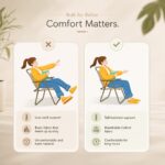 Homero Portable Outdoor Folding Comfortable Tall Back Support Chair