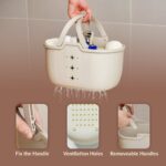 Homero Portable Shower Basket with Drain Holes and Handle