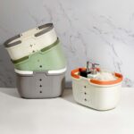 Homero Portable Shower Basket with Drain Holes and Handle