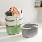 Homero Portable Shower Basket with Drain Holes and Handle