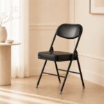 HOMERO Premium Heavy-Duty Metal Folding Padded Seat Backrest Chair