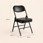 HOMERO Premium Heavy-Duty Metal Folding Padded Seat Backrest Chair