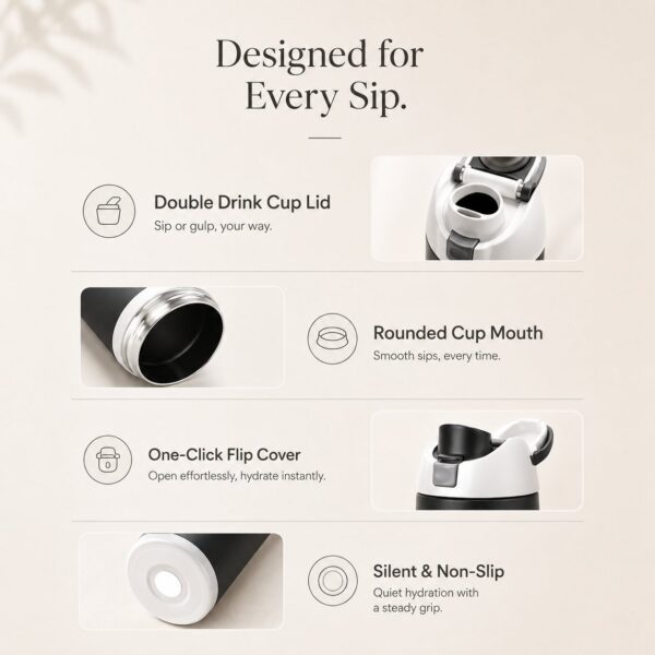 Premium Insulated Stainless Steel BPA Free Water Bottle - 960ml