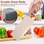 Homero Premium Khaki Kitchen Knife Set With Stylish Knife Block - 6 Piece Set