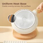 HOMERO Premium Maifan Granite Non Stick Fry Pan with Lid Induction Compatible (24cm)