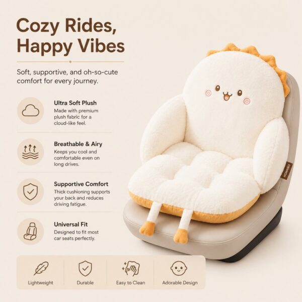 Homero Premium Soft Plush Cute Fluffy Chair Cushion