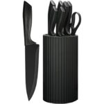 HOMERO Premium Stainless Steel Kitchen Knife Set With Universal Block