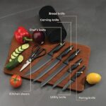 HOMERO Premium Stainless Steel Kitchen Knife Set With Universal Block