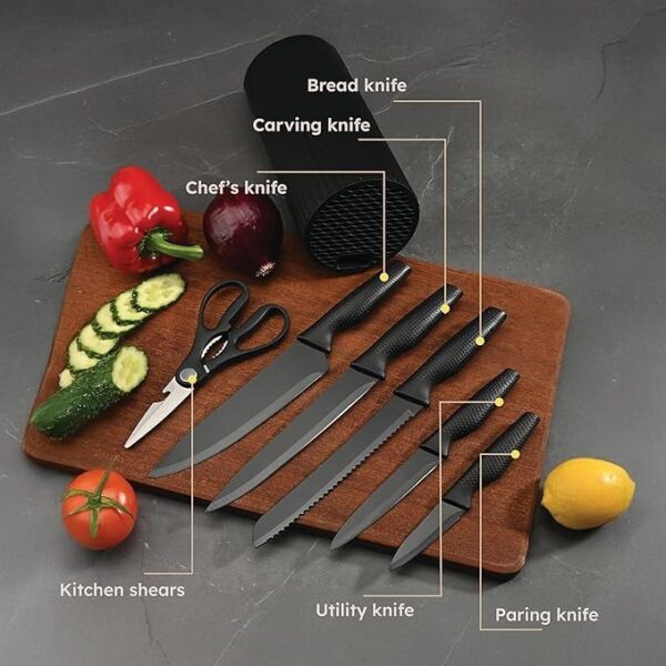 HOMERO Premium Stainless Steel Kitchen Knife Set With Universal Block