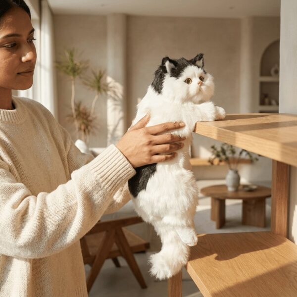 Homero Realistic Design Simulation Plush Hanging Cat