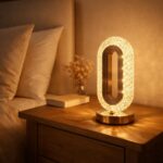 Homero Romantic Crystal Table Lamp Touch Control USB Rechargeable Gold Finish