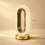 Homero Romantic Crystal Table Lamp Touch Control USB Rechargeable Gold Finish