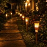 Homero Solar Flame Garden Light Outdoor Waterproof Design