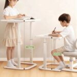 Homero Study Workstation Adjustable Height Mobile Desk
