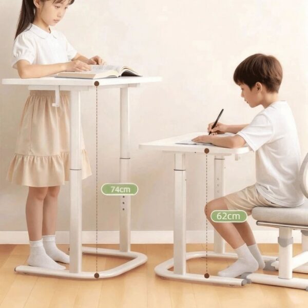 Homero Study Workstation Adjustable Height Mobile Desk