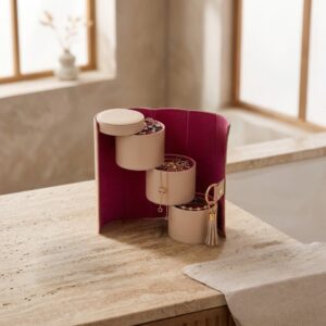 Homero Stylish and Portable 3-Layer Foldable Jewellery Case