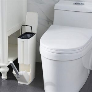Homero Ultra Slim Bathroom Trash Can with Toilet Brush - 4L