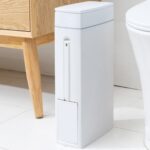 Homero Ultra Slim Bathroom Trash Can with Toilet Brush - 4L