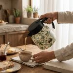 Homero Vintage Floral Stainless Steel Elegant Insulated Teapot - 800ml