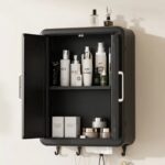 Homero Vintage Style Double Door Wall Mounted Storage Box with Hooks