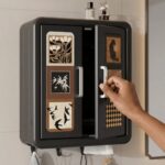 Homero Vintage Style Double Door Wall Mounted Storage Box with Hooks