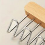 Homero No-Drill Wooden Pull-Out Sliding Closet Organizer-12 Hooks