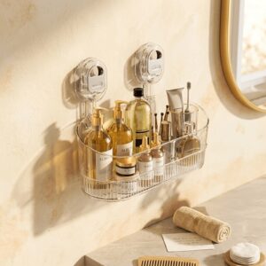 Wall-Mounted No-Drill Bathroom Shelf