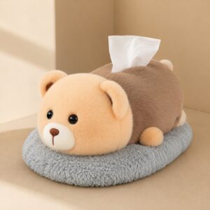 Soft Plush Tissue Box Organizer